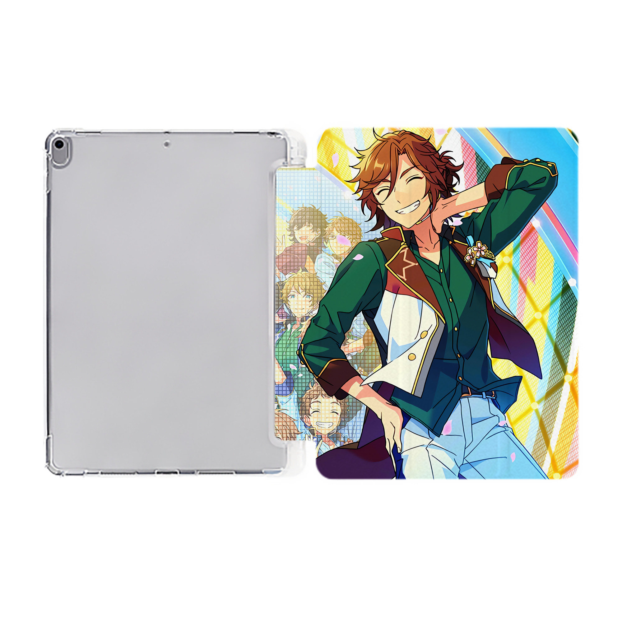 （画像用） あんさんぶるスターズ! Ensemble Stars IPad ケース ペン収納付き 三つ折りスタンド PUレザー×シリコン 対応機種9.5/10.5/10.9インチ